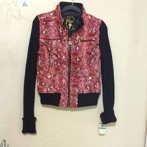 NWT 1990's vintage red snakeskin coogi jacket NWT!
